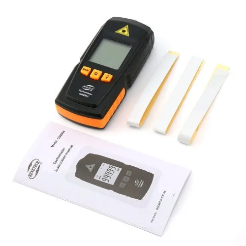 Тахометр безконтактний Benetech GM8905 2,5-99999 об/хв пластик 127x55x28 мм чорно-білий