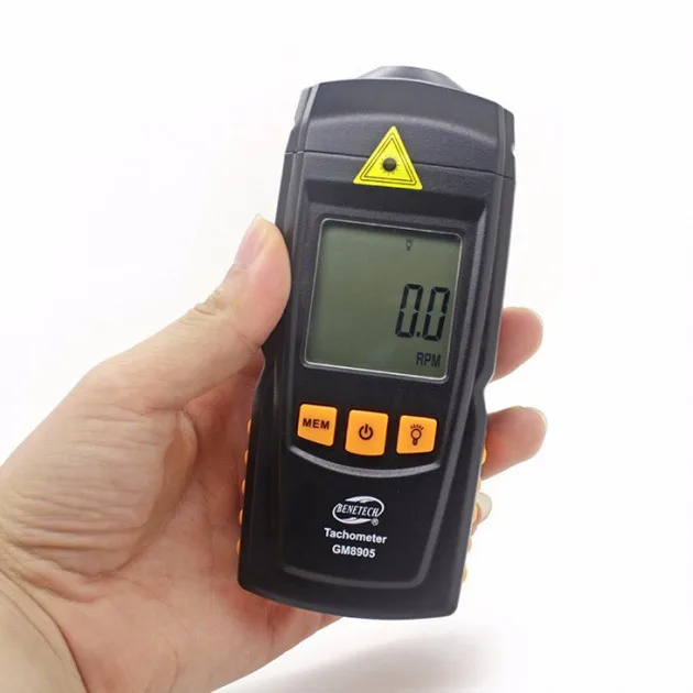 Тахометр безконтактний Benetech GM8905 2,5-99999 об/хв пластик 127x55x28 мм чорно-білий