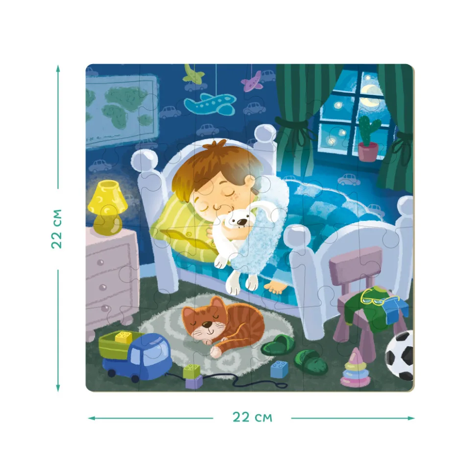 Дитячий пазл DoDo Toys картонний 4в1 12 16 20 24 елементи багатокольоровий