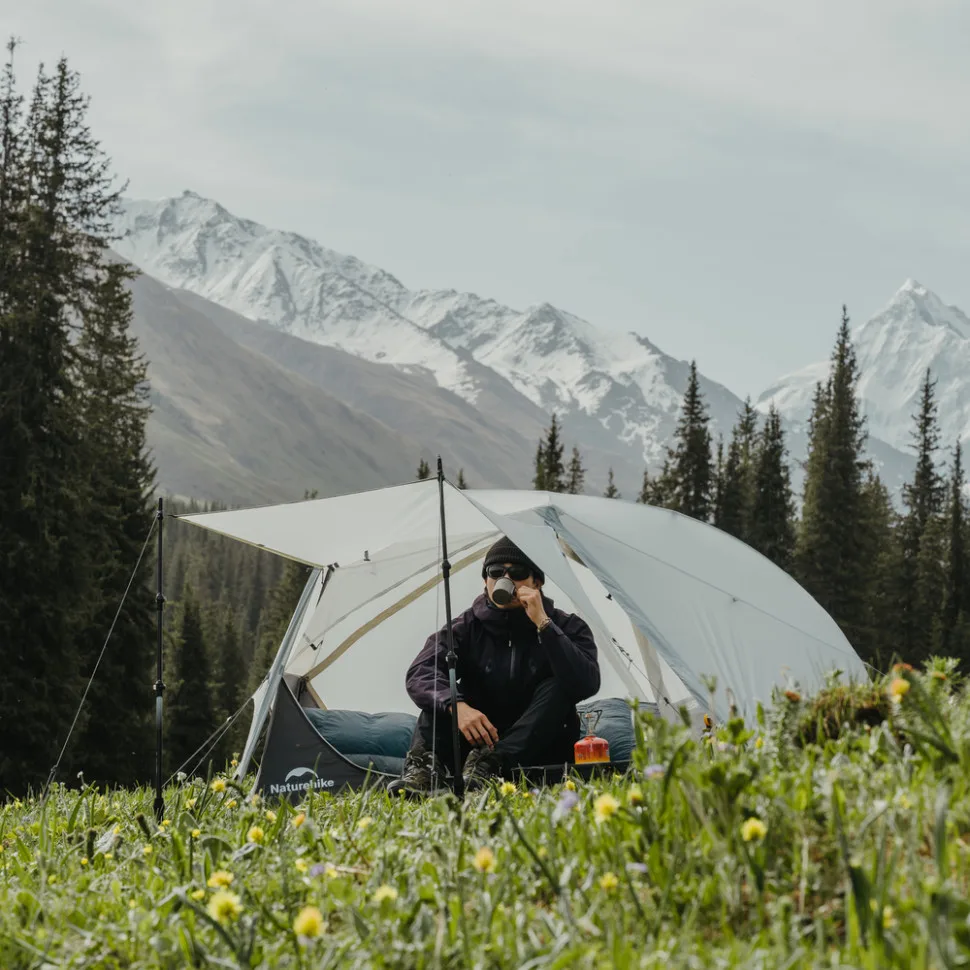 Намет двомісний Naturehike нейлон 220х260х110 см коричневий