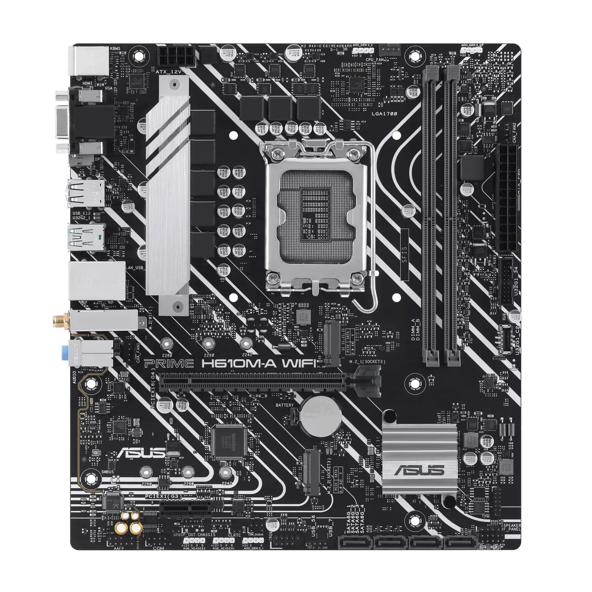 Материнcька плата ASUS PRIME H610M-A WIFI s1700 H610 2xDDR5 M.2 HDMI D-Sub DP Wi-Fi BT mATX