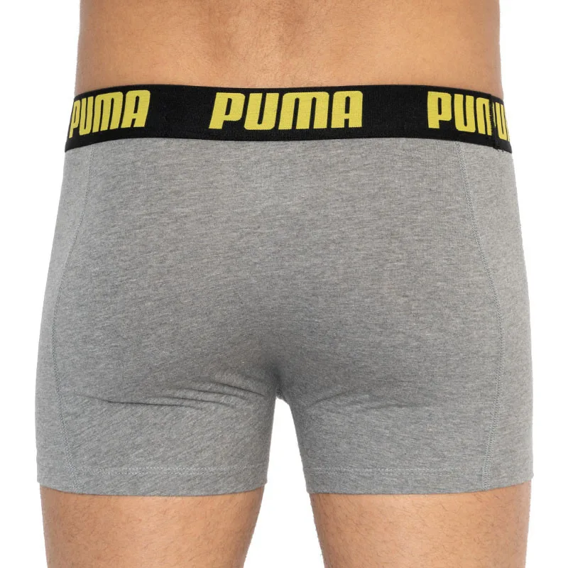 Труси-боксери Puma 95% бавовна 5% еластан S жовтий сірий