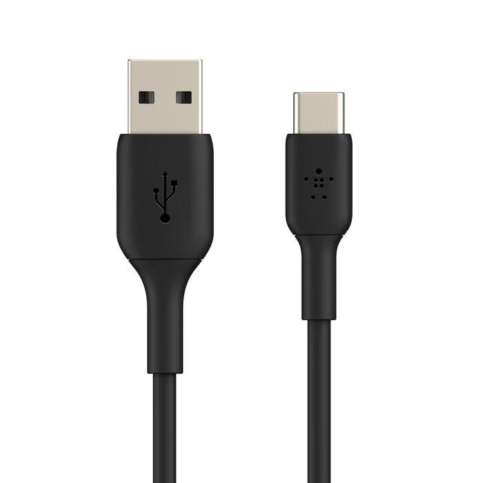 Кабель USB-A на USB-C Belkin PVC 0,15 м чорний 15 Вт