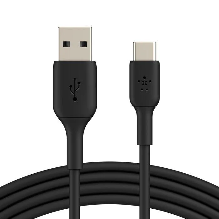 Кабель USB-A на USB-C Belkin PVC 0,15 м чорний 15 Вт