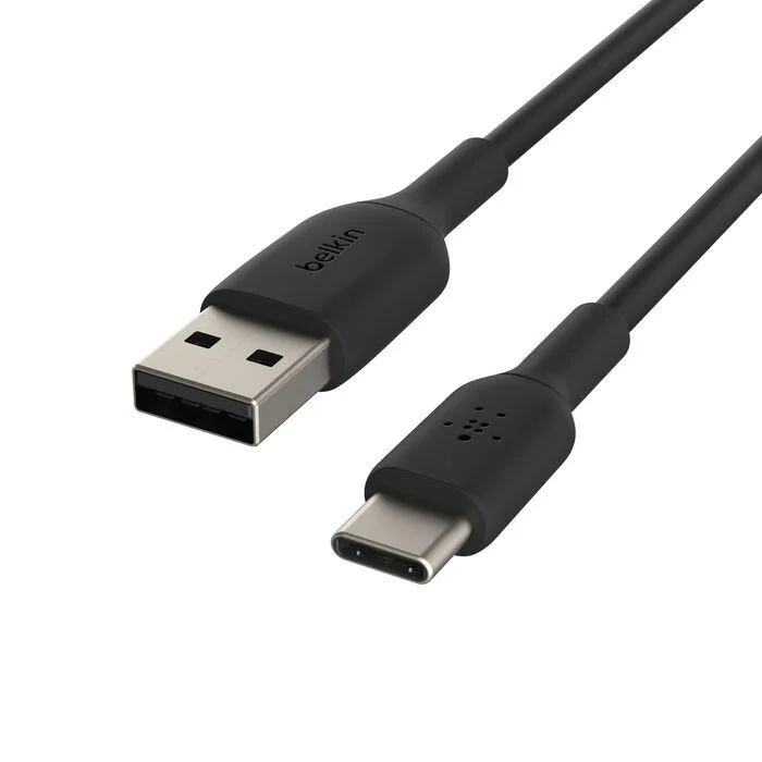 Кабель USB-A на USB-C Belkin PVC 0,15 м чорний 15 Вт