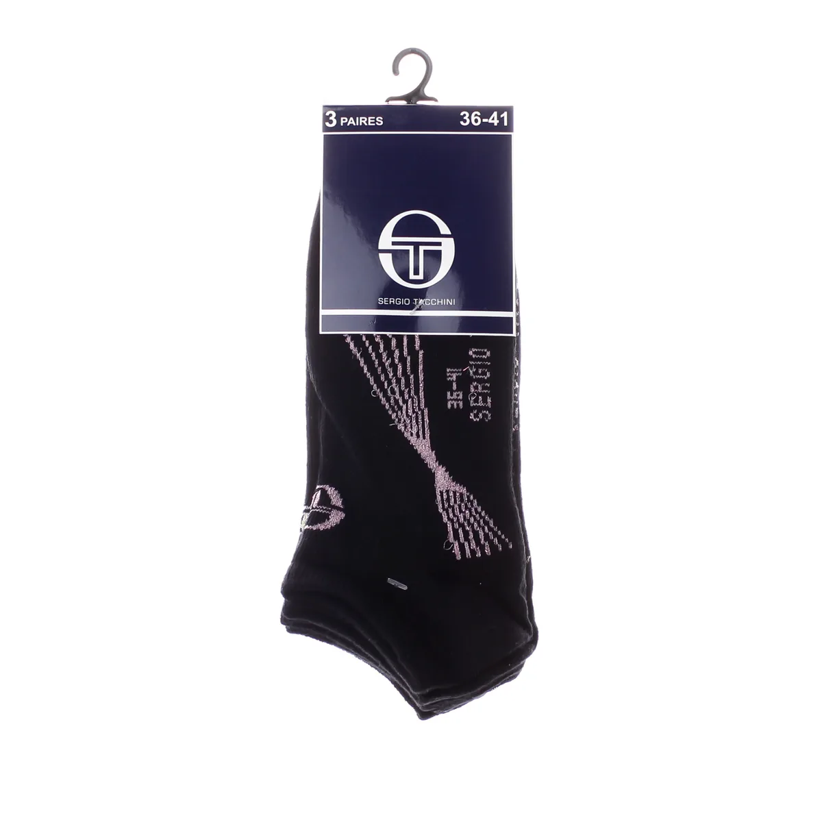 Шкарпетки Sergio Tacchini 74% бавовна 35-38 чорний 3-pack Жін