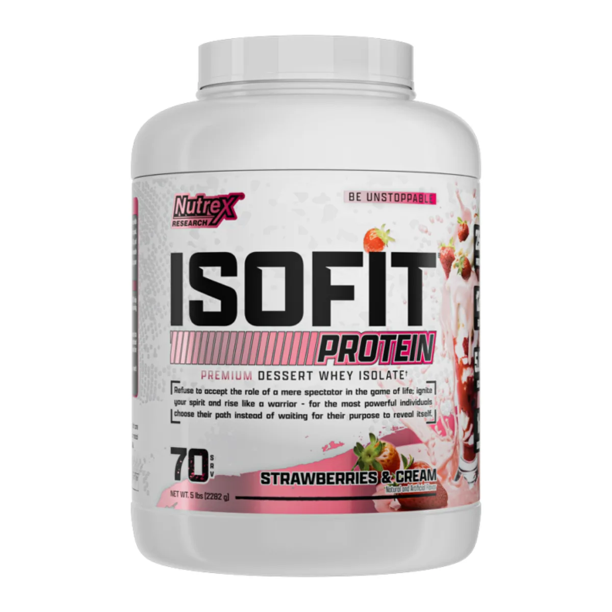 Isofit сироватковий ізолят 70srv полуниця-вершки 25 г білка