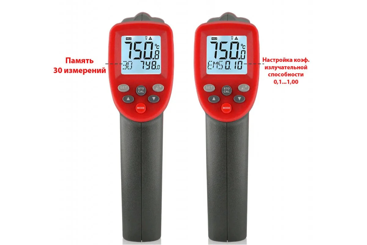 Пірометр безконтактний WINTACT WT700 інфрачервоний -50 до 750°C 12:1 пиловологозахищений