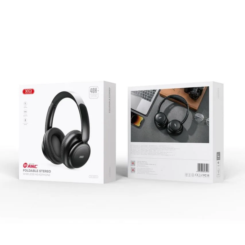 Наушники Bluetooth XO из искусственной кожи 200х185х82 мм черные