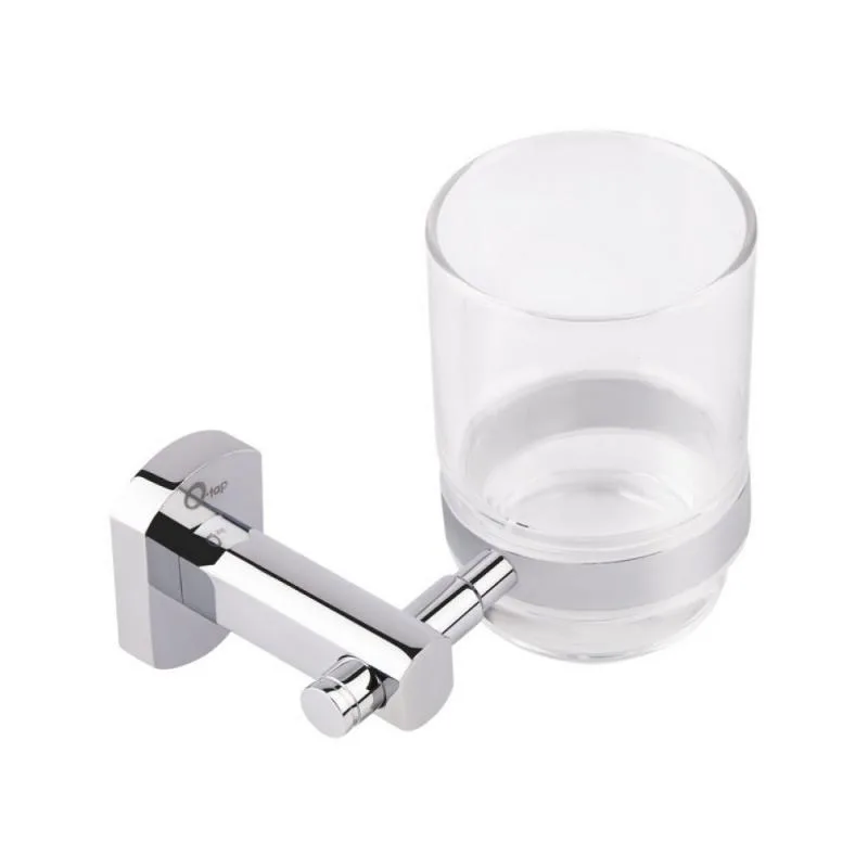 Стакан с держателем круглый Qtap Liberty 1158 хромированная латунь 12х9х9 см