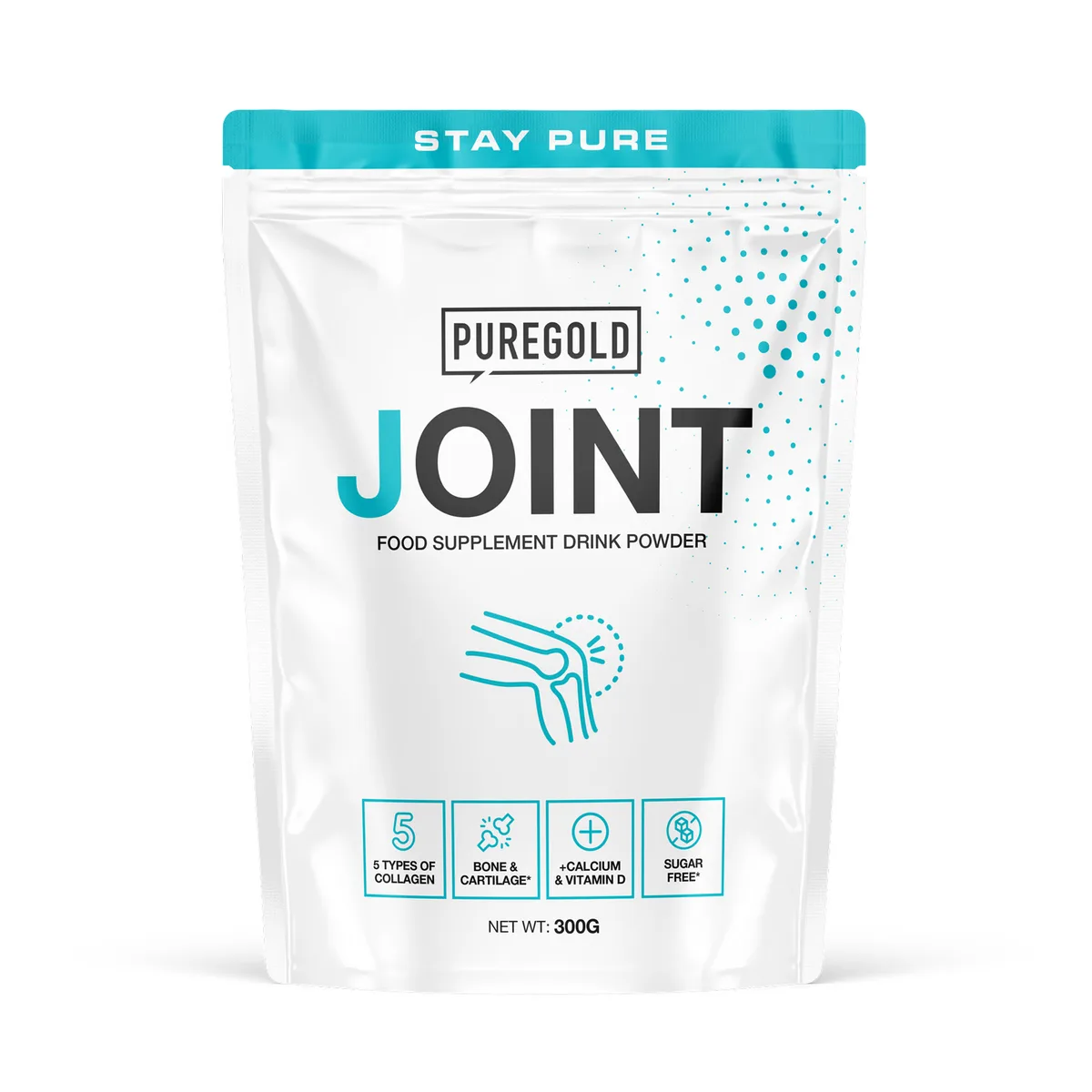 Порошок для пиття Joint Powder Pure Gold 300 г з гідролізованим колагеном та вітамінами Колір: Бузковий цвіт