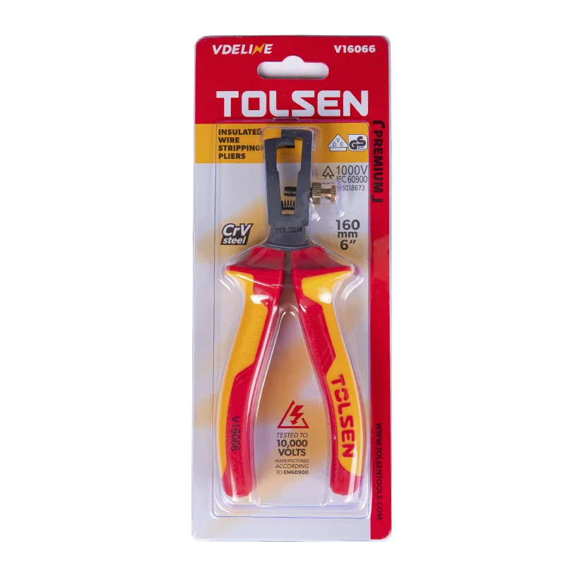 Знімач ізоляції Tolsen Premium діелектричний 1-3,2мм2 для електриків кусачки для кабелів