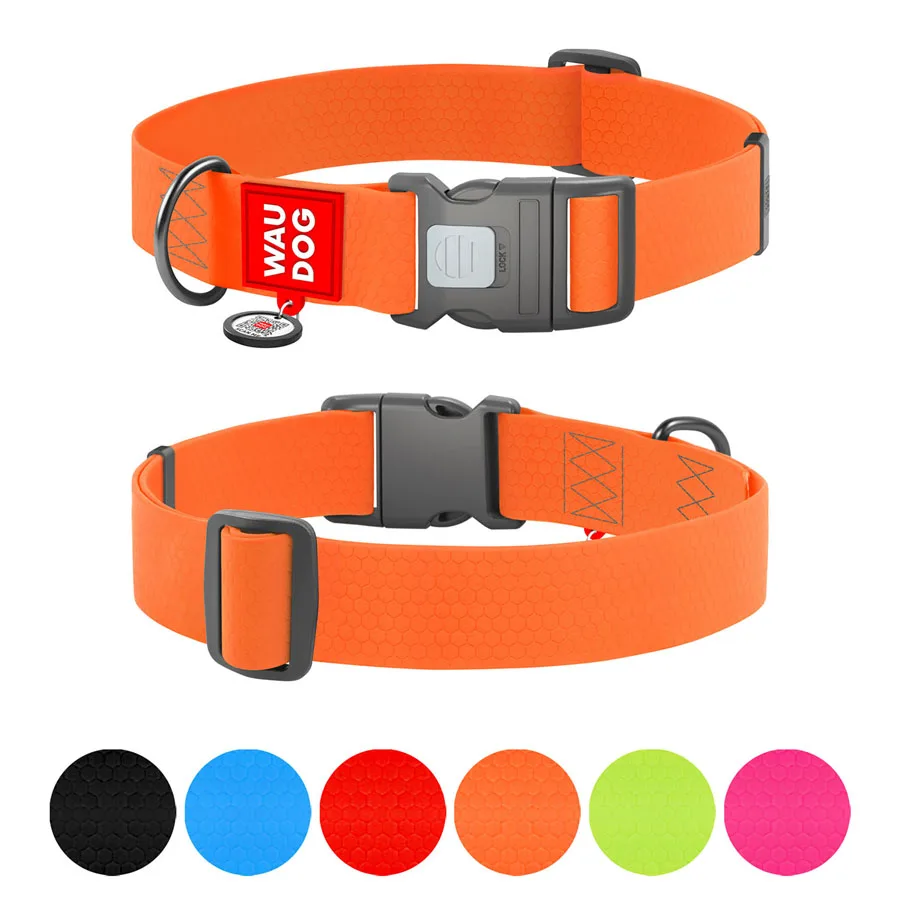 Нашийник WAUDOG Waterproof XXL 40 мм 46-70 см Collartex помаранчевий