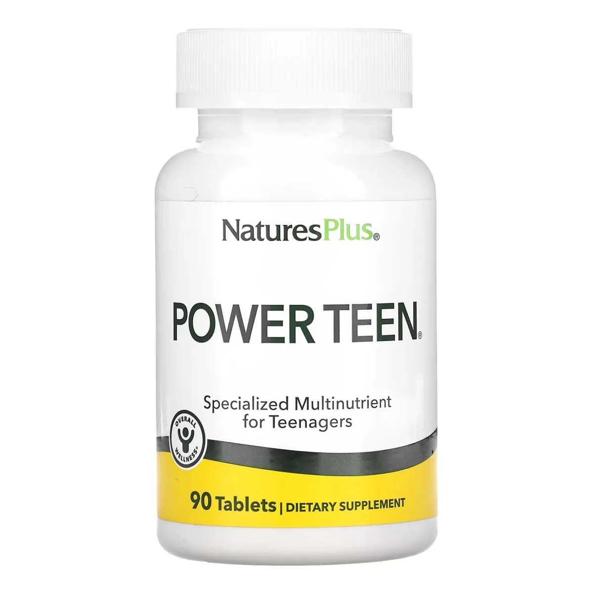 Мультивитамины Nature's Plus Power Teen 90 таблеток вегетарианские без глютена