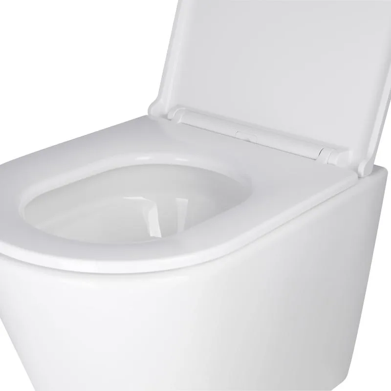 Підвісний унітаз Qtap Scorpio Ultra Quiet комплект інсталяції 4 в 1 кераміка 355х340х485 мм білий
