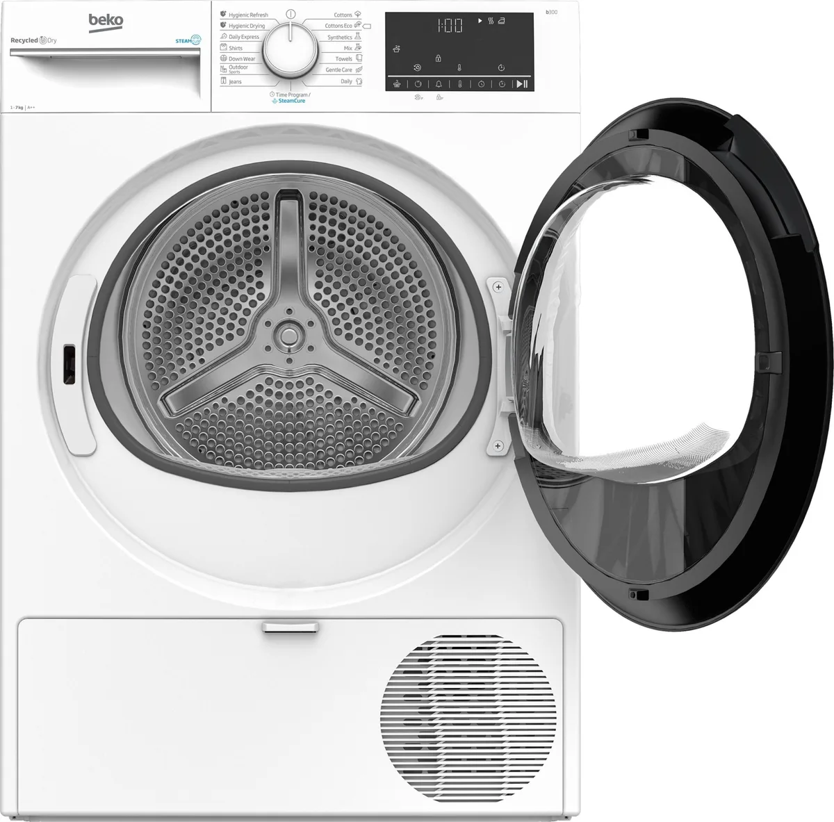 Сушильна машина Beko тепловий насос 7 кг біла 54,3 см дисплей