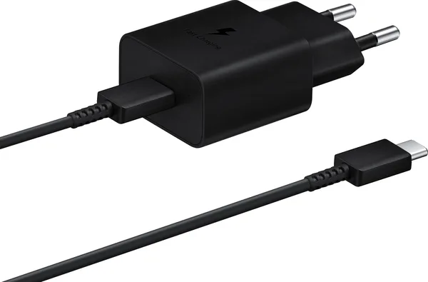 Мережевий зарядний пристрій Samsung 15 Вт USB Type-C з кабелем Чорний