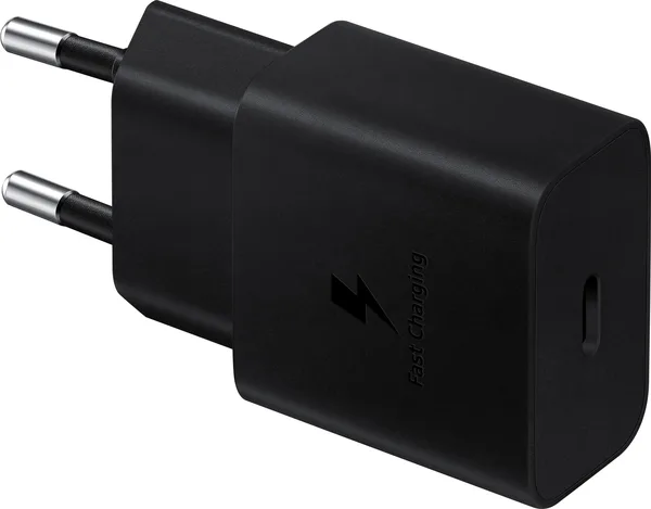 Мережевий зарядний пристрій Samsung 15 Вт USB Type-C з кабелем Чорний