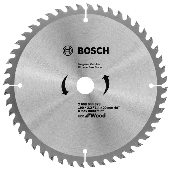 Пиляльний диск Bosch Professional Eco для дерева 190x2.2x20-48 зубців.