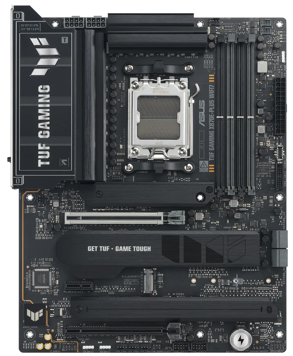 Материнcька плата ASUS TUF GAMING X870E-PLUS WIFI7 sAM5 X870E 4xDDR5 M.2 HDMI Wi-Fi BT ATX