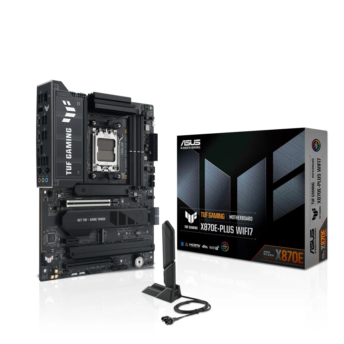 Материнcька плата ASUS TUF GAMING X870E-PLUS WIFI7 sAM5 X870E 4xDDR5 M.2 HDMI Wi-Fi BT ATX