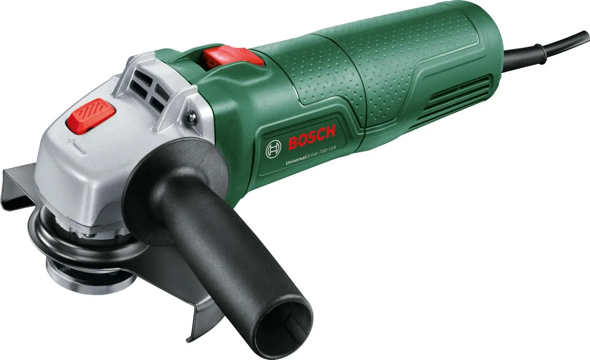 Кутова шліфувальна машина Bosch UniversalGrind 750-125, 125 мм, 750 Вт, 12000 об/хв, 1.9 кг.
