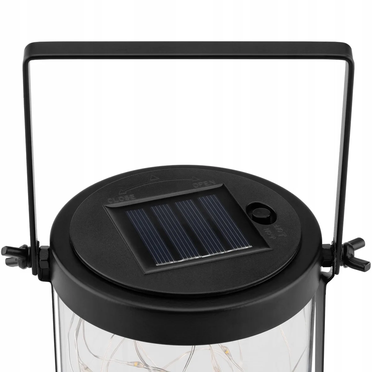 Високий LED ліхтар LumiLED пластиковий 30 см чорний з теплим світлом 3000 K