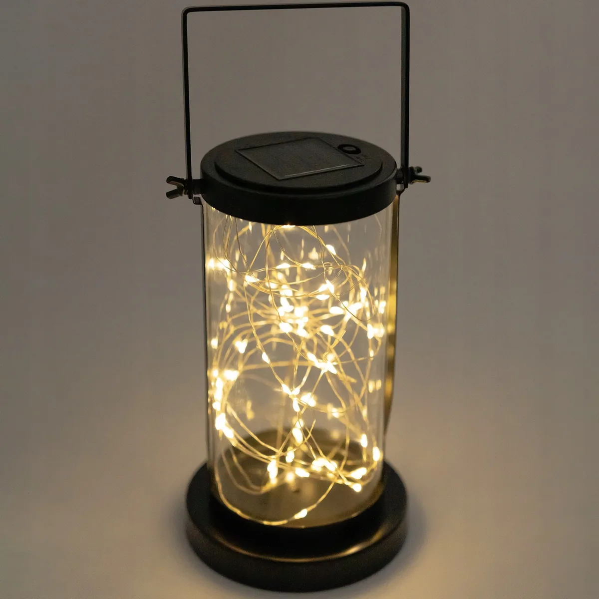 Високий LED ліхтар LumiLED пластиковий 30 см чорний з теплим світлом 3000 K