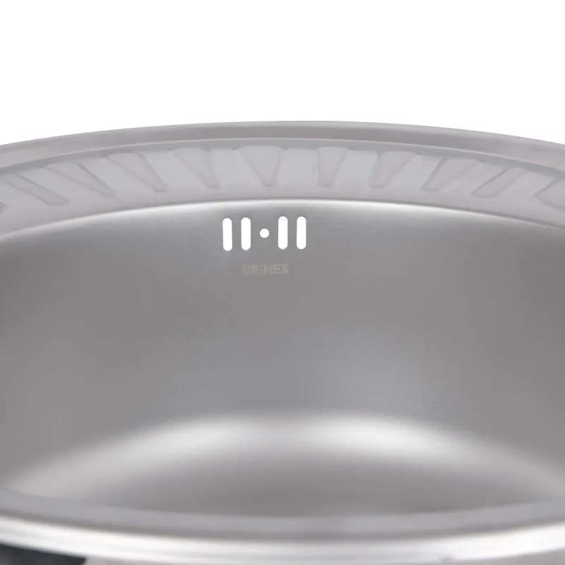 Кухонная мойка Brinex 5745 овальная 600х470х180 мм нержавеющая сталь Satin