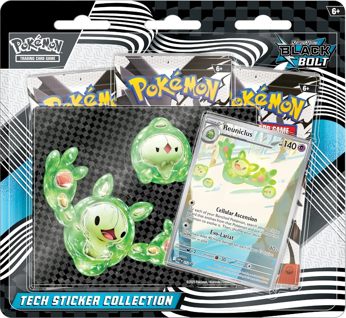 Колекційна карткова гра Pokemon: Black Bolt - Tech Sticker Collection SV10.5