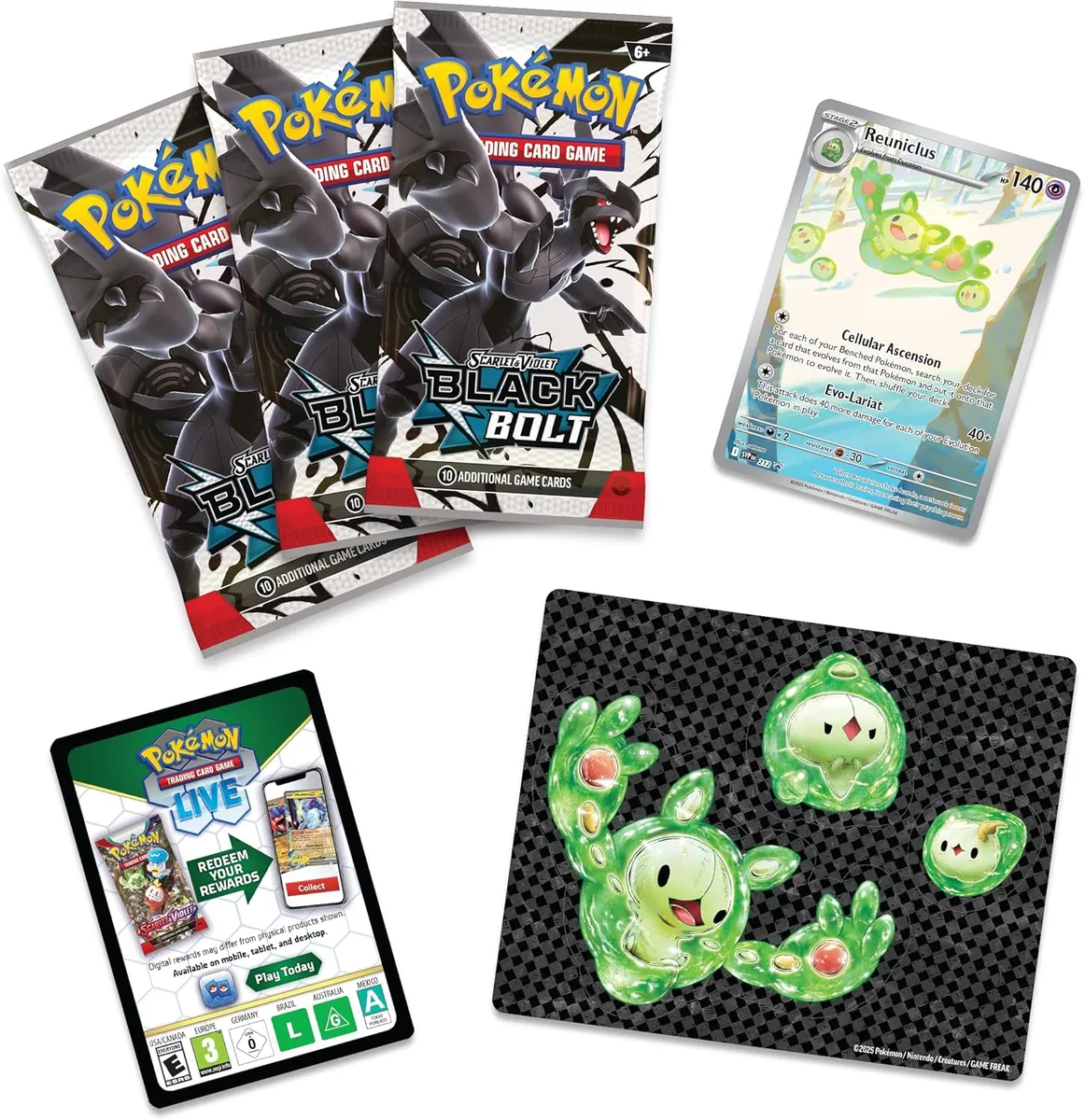 Колекційна карткова гра Pokemon: Black Bolt - Tech Sticker Collection SV10.5