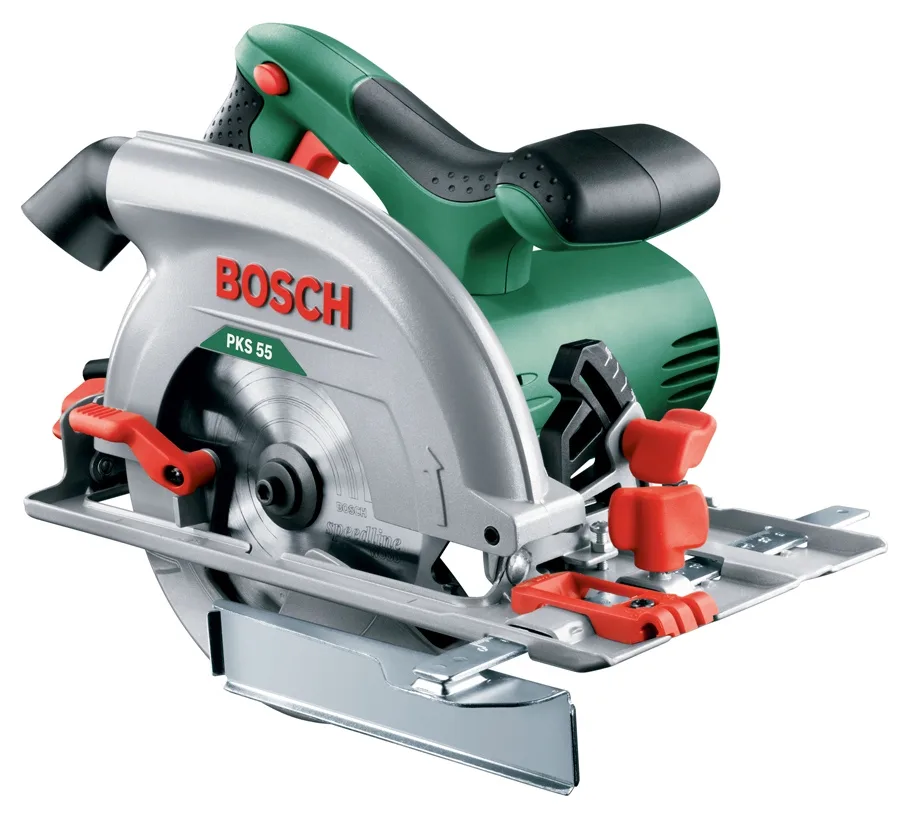 Дискова пила Bosch PKS 55, 1200 Вт, 160 мм, вага 3.9 кг.