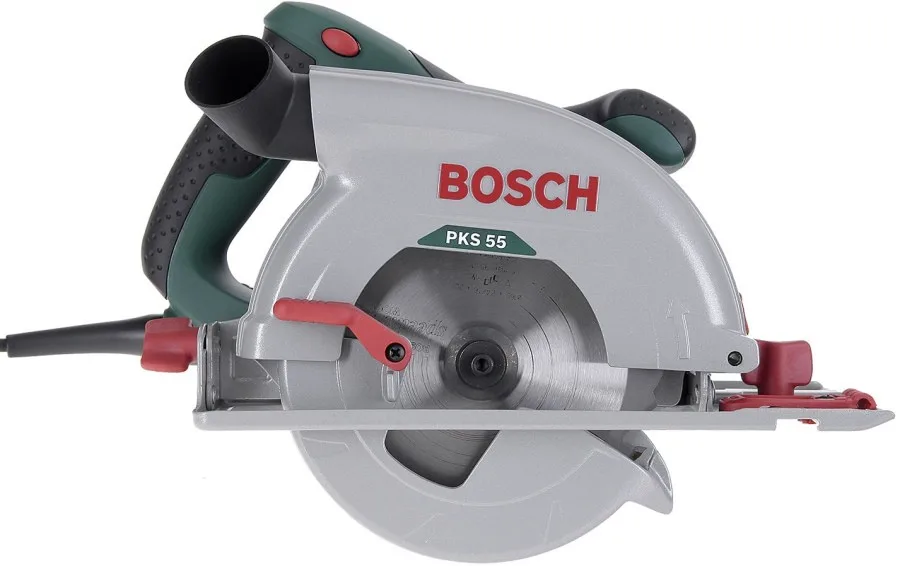 Дискова пила Bosch PKS 55, 1200 Вт, 160 мм, вага 3.9 кг.