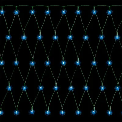 Гірлянда сітка LED 100 шт 1x1 м блакитна