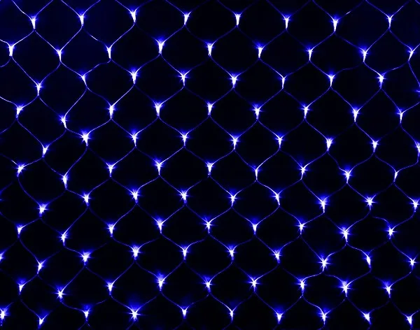 Гірлянда сітка LED 100 шт 1x1 м блакитна