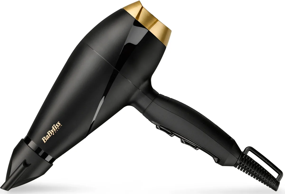 Фен Babyliss AC Motor PRO, потужність 2000Вт, 2 швидкості, дифузор, функція холодного обдування, чорний.