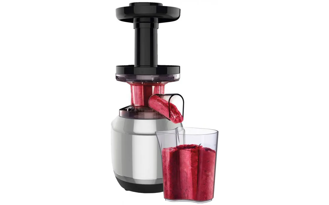 Соковитискач Tefal JuiceClean шнекового типу, потужність 150Вт, об'єм чаші 0.8л, об'єм жмиху 0.8л, виготовлений з пластику, срібля