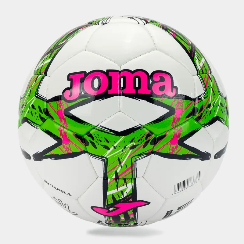 Футбольний м'яч Joma поліурітан розмір 5 зелений рожевий