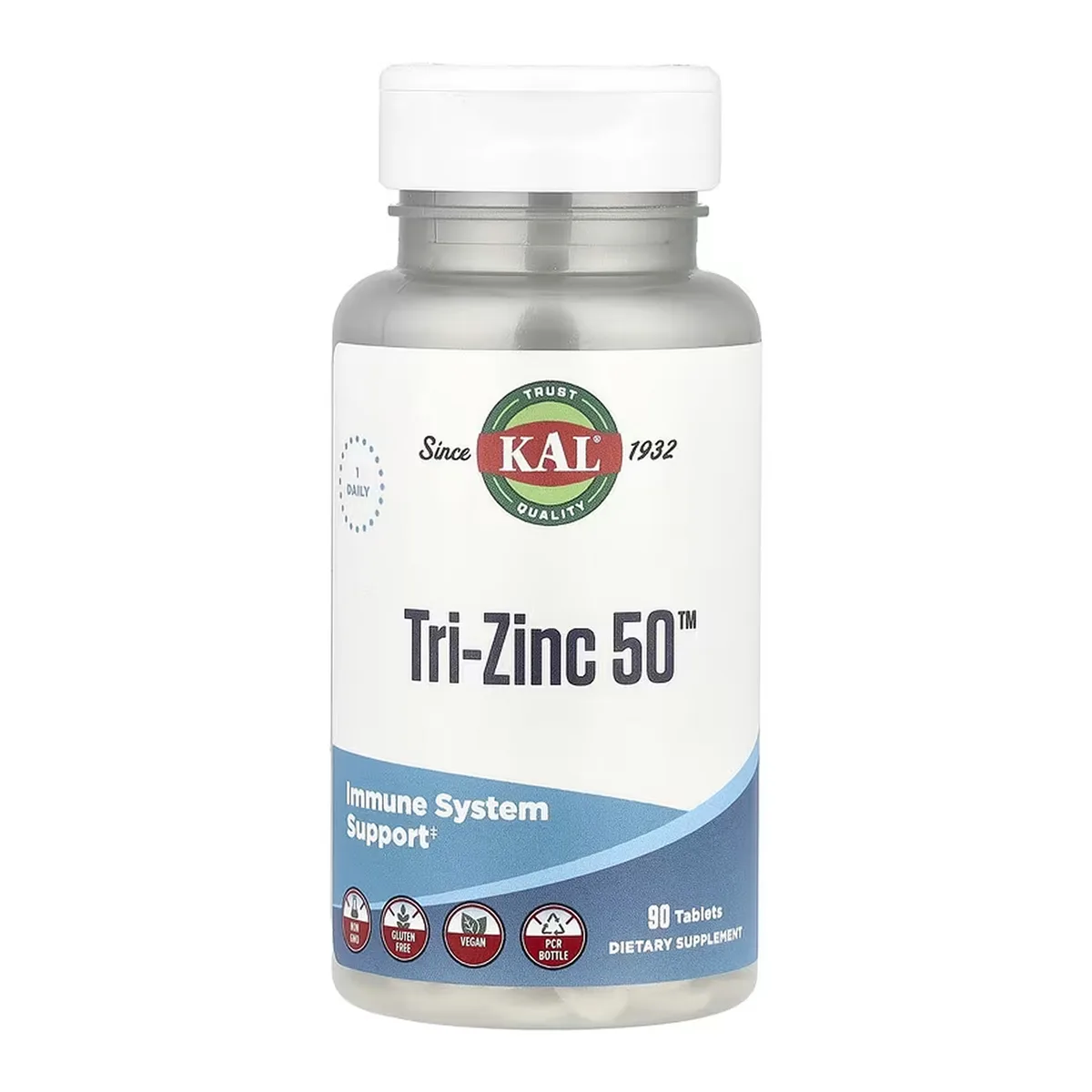 Tri-Zinc KAL Цинк 90 табл Веганський Без ГМО Без глютену