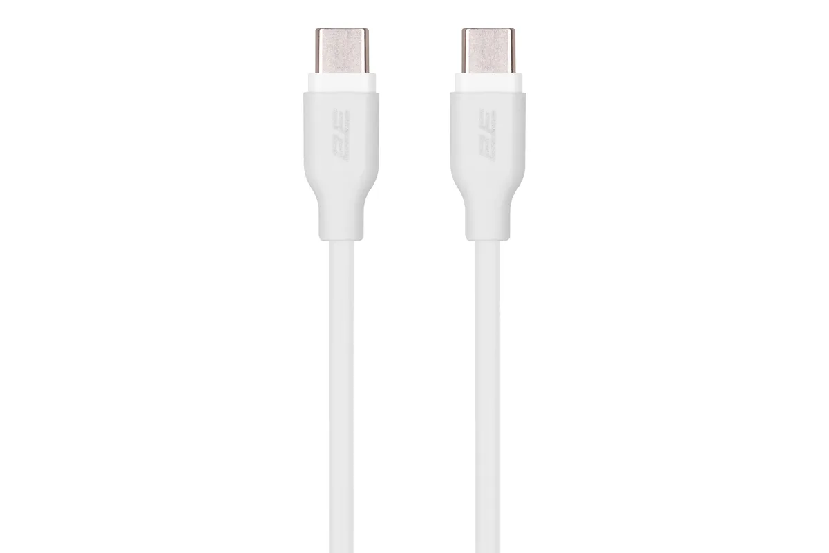 Кабель USB-C > USB-C заряджання/синхронізації 2E 1м, 60Вт Type-C, Glow, білий