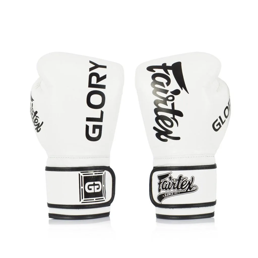 Боксерські рукавиці Fairtex натуральна шкіра 14 унцій білий
