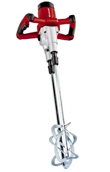 Будівельний міксер Einhell TE-MX 1600-2 CE, 1600 Вт, 80-460/300-750 об/хв, вага 5.8 кг.
