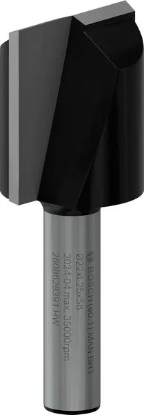 Фреза пазова Bosch Professional з двома ріжучими крайками Std S8 D22 L25