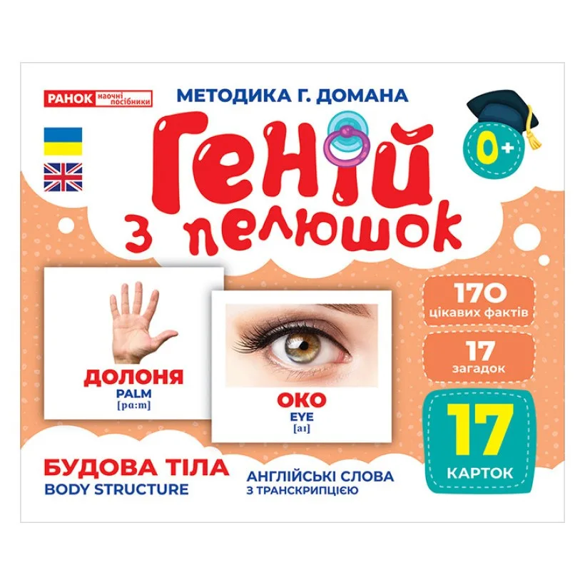 Набір розвиваючих карток Ranok Creative картон 17 шт Будова тіла