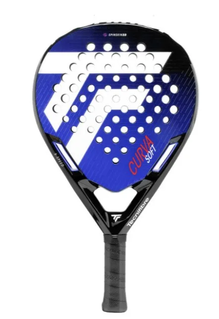 Ракетка для падл тенісу TF Soft EVA Carbon 360 г Чорна Синя
