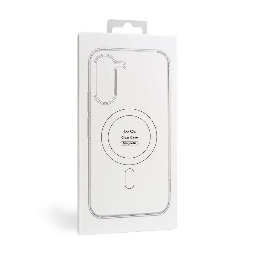 Чохол MagSafe для Samsung S24/S921 прозорий пластик силікон