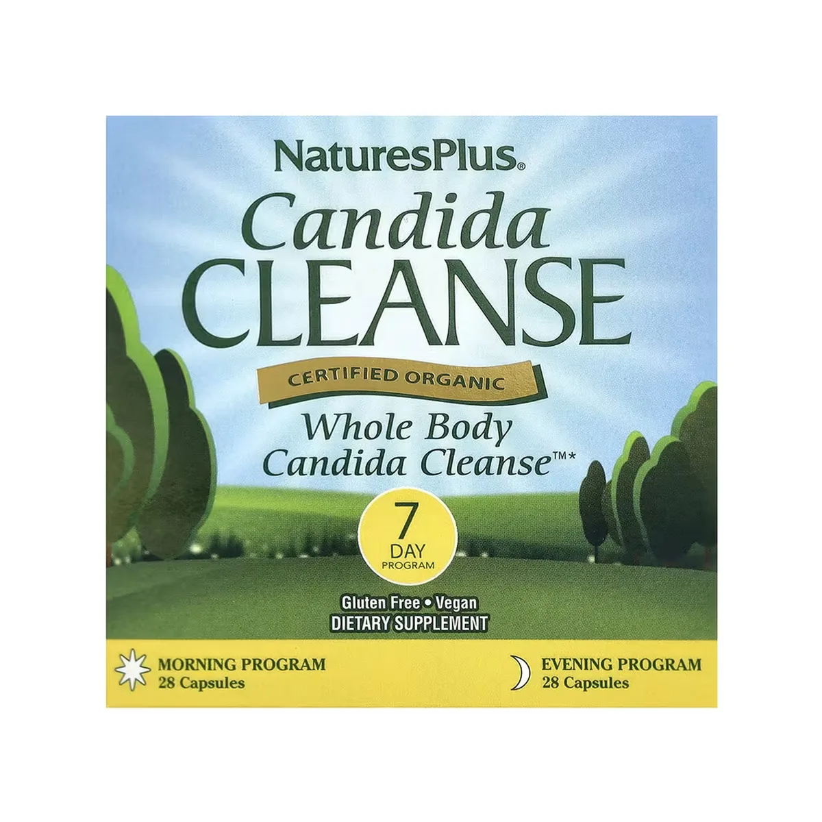 Кандид Клінз 7-денна програма Nature's Plus органічна добавка 28 капсул