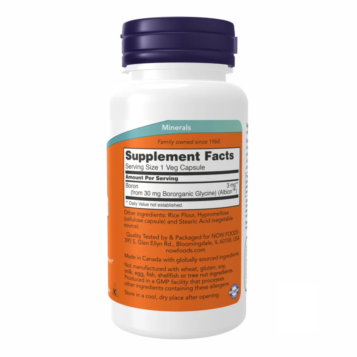 Boron 3mg Now Foods целюлозні капсули 100 шт.