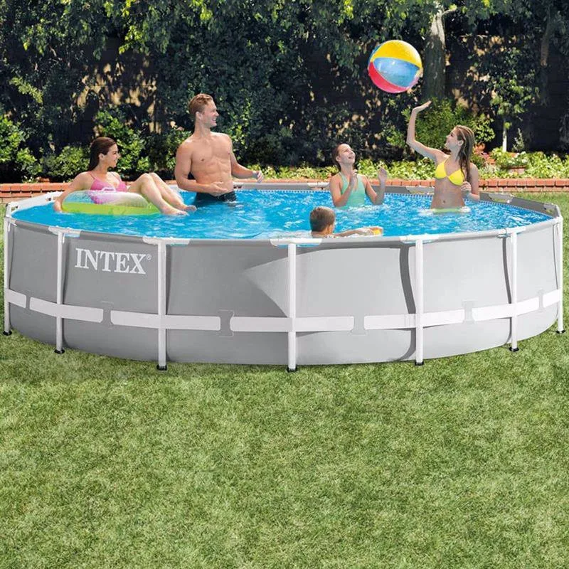 Каркасний басейн Intex ПВХ 457х107 см Сірий 14614 л