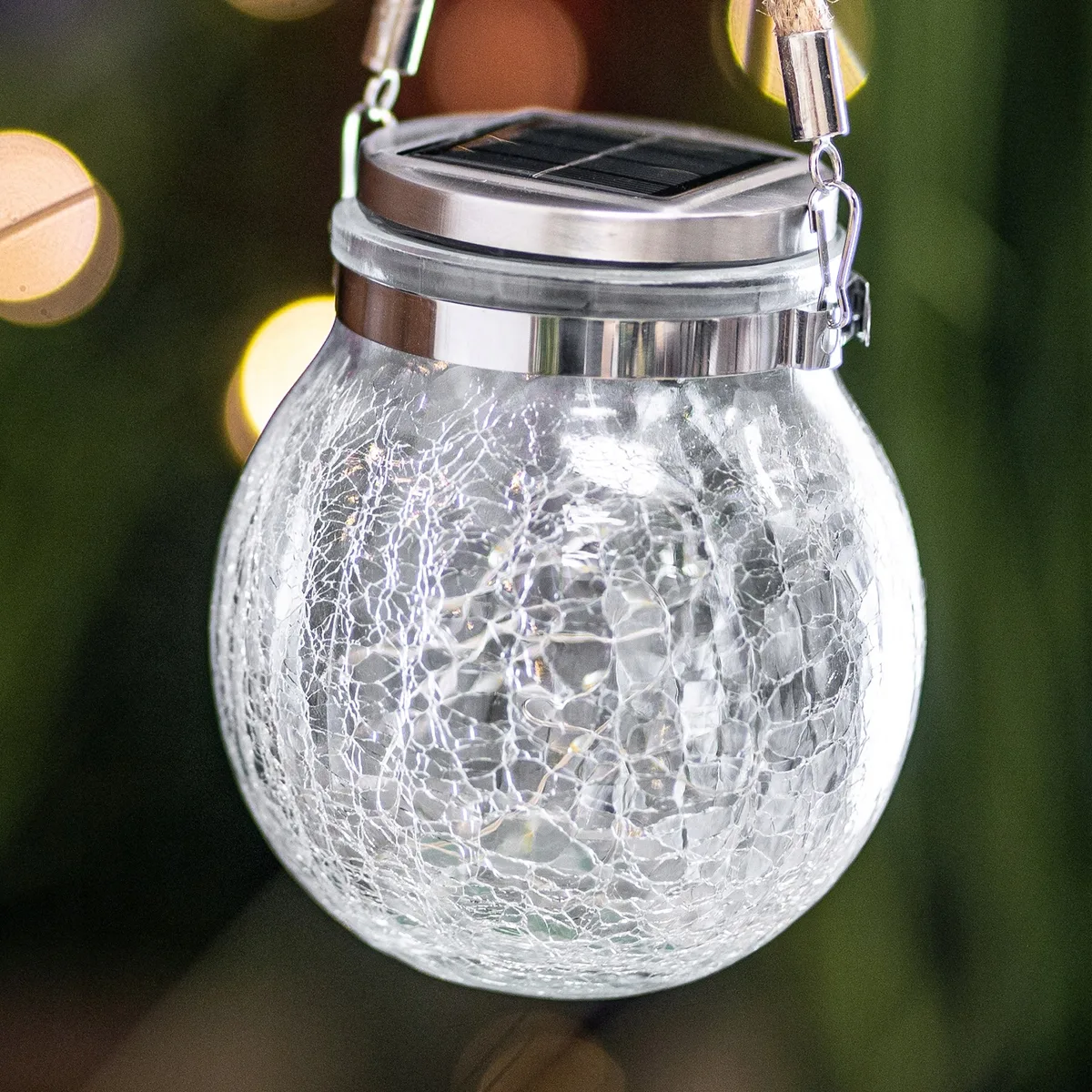 Сонячний садовий світильник LumiLED пластиковий 12 см тепле світло 3000K